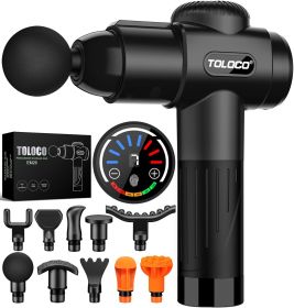 Massage Gun, Deep Tissue Back Massage for Athletes for Pain Relief, Percussion Massager with 10 Massages Heads & Silent Brushless Motor
