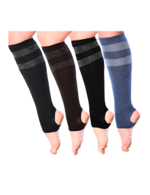 Tipi Toe Women's Stirrup Yoga Socks, Lightweight Knee-High Leg