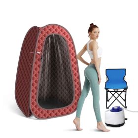 Portable Full Size Steam Sauna Portable Steam Sauna Box Sauna Tent with Steamer, at-Home Sauna 2.6L 1000W Steam Generator, Foldable Chair, Footpad