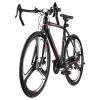 Road Bike, 700C Wheels Racing Bike, SHIMANO 21 Speeds Drivetrain System City Commuter Road Bicycle, Urban Adult Sport Bike with Carbon Steel Frame