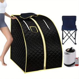 Portable Steam Sauna, Stainless Steel Stand, 2.6L Personal Therapeutic Sauna For Weight Loss, Detox Relaxation, Suana Room With Remote Control