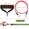 11Pcs Resistance Bands Set Fitness Workout Tubes Exercise Tube Bands Up to 100lbs w/ Door Anchor Handles Ankle Straps for Physical Training Yoga Pilat