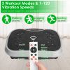 Vibration Plate Exercise Machine With Resistant Bands Remote Control Whole Body Vibration Platform Workout Equipment Home Fitness Training Equipment F