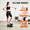 Stair Stepper, Mini Stepper for Exercise at Home, Hydraulic Fitness Stepper with Resistance Bands, Full Body Workout Cardio Equipment