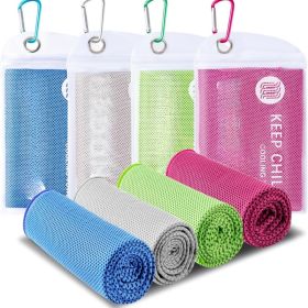 Cooling Towels 4 Pack  Microfiber Chilly Towels For Sports, Gym & Outdoor Activities (Option: MULTI)