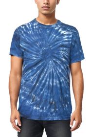 Tie and DIe Cotton Tshirt (Color: NAVY, size: M)