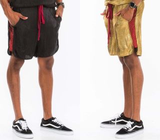 METALLIC FLICK SHORTS (Color: Black / Red, size: XL)
