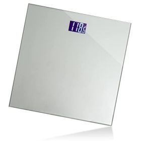 Black Digital Bathroom Scale for Body Weight, Smart Step-On Technology, Backlit LCD Display, High Accuracy Weight Scale 400lb/180kg, Glass Slim D (Style: Silver Digital Scale)