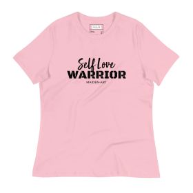 Women's relaxed t-shirt Self Love Warrior (Color: Pink, size: L)