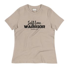 Women's relaxed t-shirt Self Love Warrior (Color: Heather Stone, size: XL)
