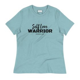 Women's relaxed t-shirt Self Love Warrior (Color: Heather Blue Lagoon, size: 3XL)