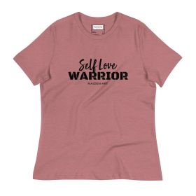Women's relaxed t-shirt Self Love Warrior (Color: Heather Mauve, size: L)
