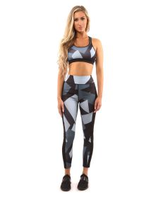 Bondi Set - Leggings & Sports Bra - Black/Grey (size: X-Large)
