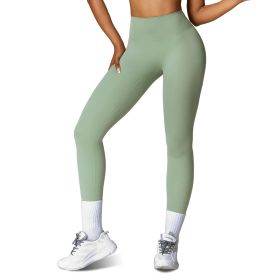 Women's High Waist Workout Leggings Tummy Control Compression Yoga Tight Pants Gym Pants Athletic Running Leggings with 25In Inseam No Front Seam (Color: 1PcPearlGrey+1PcGreen+1PcGrey, size: M)