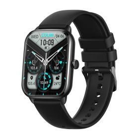 Exercise Heart Rate Meter Step Talk Music Full Screen Smartwatch (Option: Black)