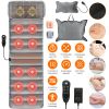 Fresh Fab Finds Full Body Electric Massage Mat with Heat Vibration Massage Pad Cushion Back Massage Mattress Chair Pad with Neck Massage Pillow with 1