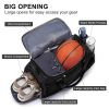 Gym Duffle Bag with Shoe Compartment & Wet Pocket 37L Waterproof Sports Travel Bag for Men Women Carry On Weekender Overnight Tote with Adjustable Sho