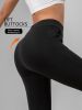 4pcs High-Waisted Flare Sharkskin Leggings – Slim Fit, Lightweight & Sculpting Yoga Pants