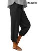 3pcs High-Waisted Button Wide-Leg Pants – Cropped, Comfy & Effortlessly Chic