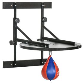 Adjustable Speed Bag Platform, Wall Mounted Speed Bags for Boxing, with 360-Degree Swivel and 10'' Speedbag (Option: Black, Blue, Red-720x720x120 mm)