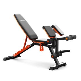 DAV Adjustable Preacher Curl Weight Bench With Leg Extension[Support For Self-pickup Face Sheet, Daily Face Sheet Submission Deadline 16:00] (Option: Defaulttitle)