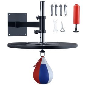Speed Bag Boxing Punching Bag Wall Mount Height Adjustable, MMA, Martial Arts, and Boxing Equipment for Training at Home, Heavy-Duty Steel Platfo (Option: Black, Red, Blue, White-250x250x460 mm)